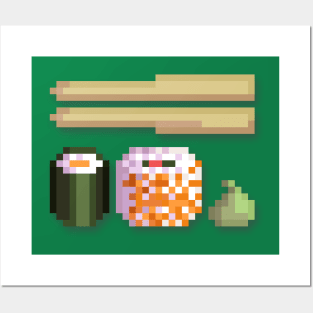 Pixel Sushi Posters and Art